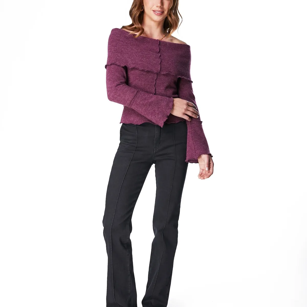 EFESIS - JEANS PIRAGÓ RECTO ALFORZA - Negro