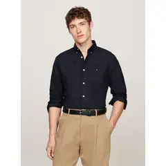 TOMMY HILFIGER - Camisa Oxford Regular Fit Azul