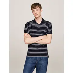 TOMMY HILFIGER - Polo Essential Liquid Cotton Azul