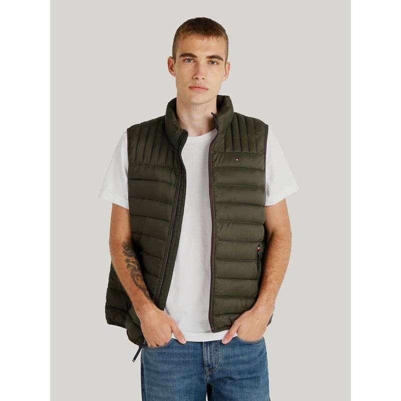 TOMMY HILFIGER - Parka Vest Light Weight Quilted Verde Tommy Hilfiger