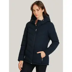TOMMY HILFIGER - Parka Packable Solid Acolchada Con Gorro Azul