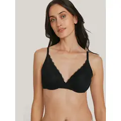 TOMMY HILFIGER - Bralette Con Encaje Negro