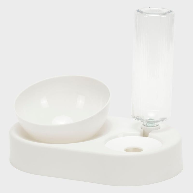 KULCAN - Comedero Plato y Bebedero Mascotas Kulcan Blanco