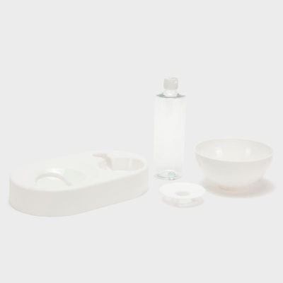 Imagen 2 del producto Comedero Plato y Bebedero Mascotas Blanco