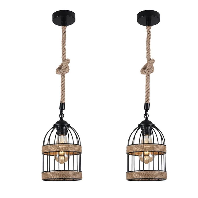 WANT - Pack X 2 Lampara Colgante Porta Ampolleta E27 Incluida
