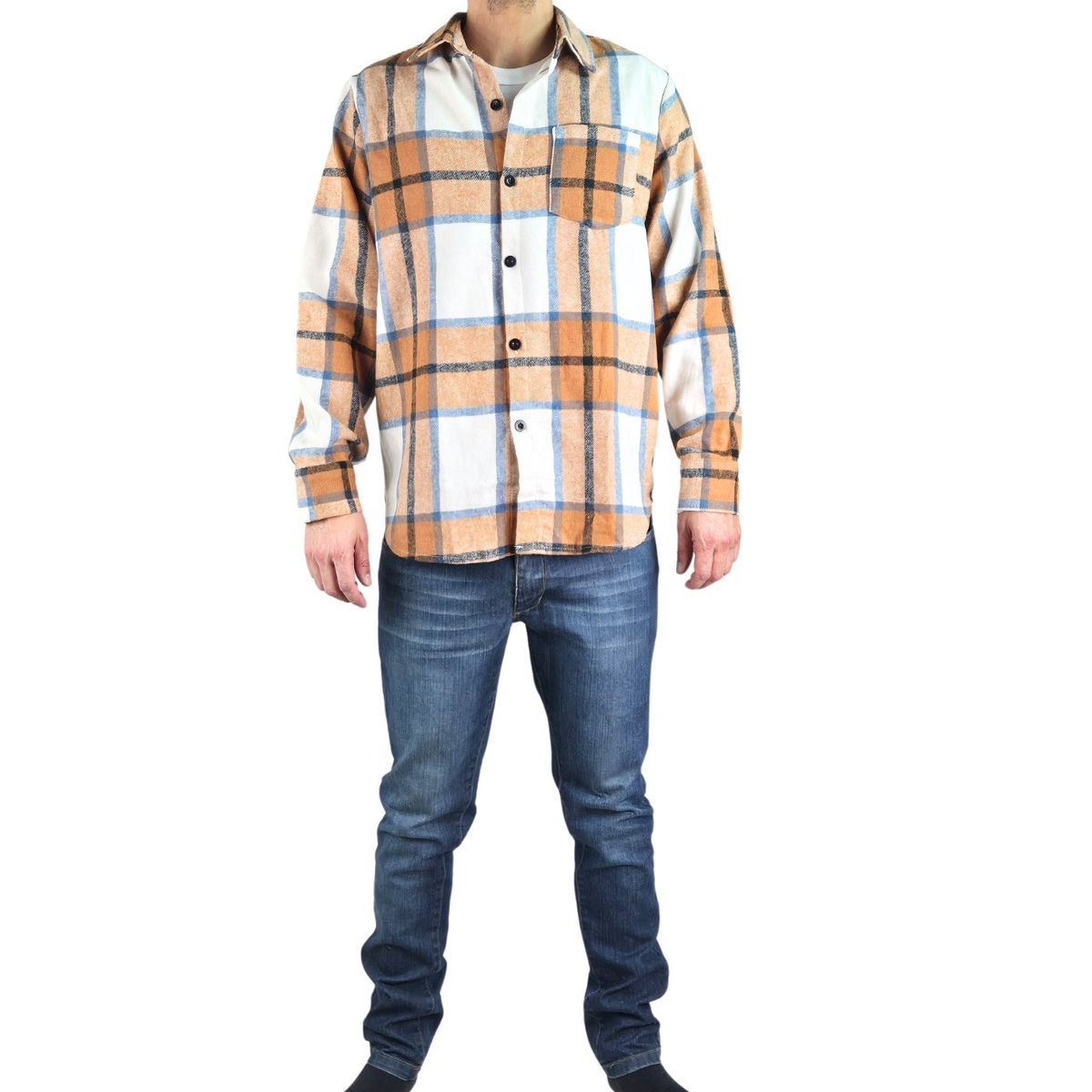 LIKE SHOP - Camisa Algodón Invierno Leñadora A Cuadros Hombre 0033