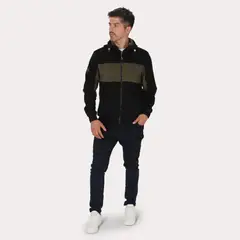 GANGSTER - Poleron Full Zipper Polarix Negro