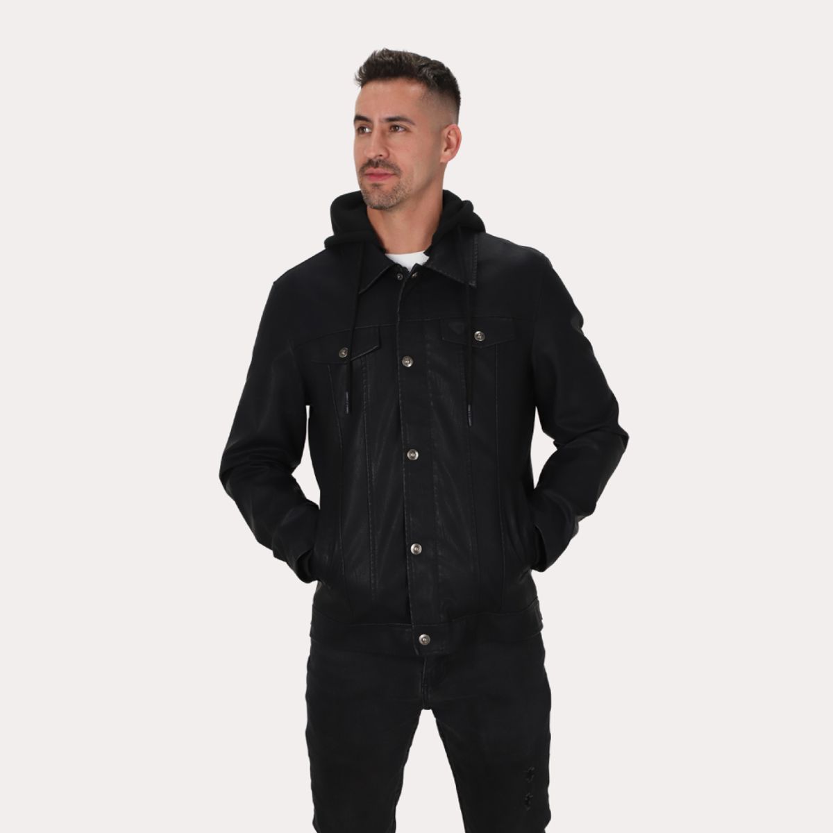 GANGSTER - Chaqueta Pu Ravell Negro Gangster