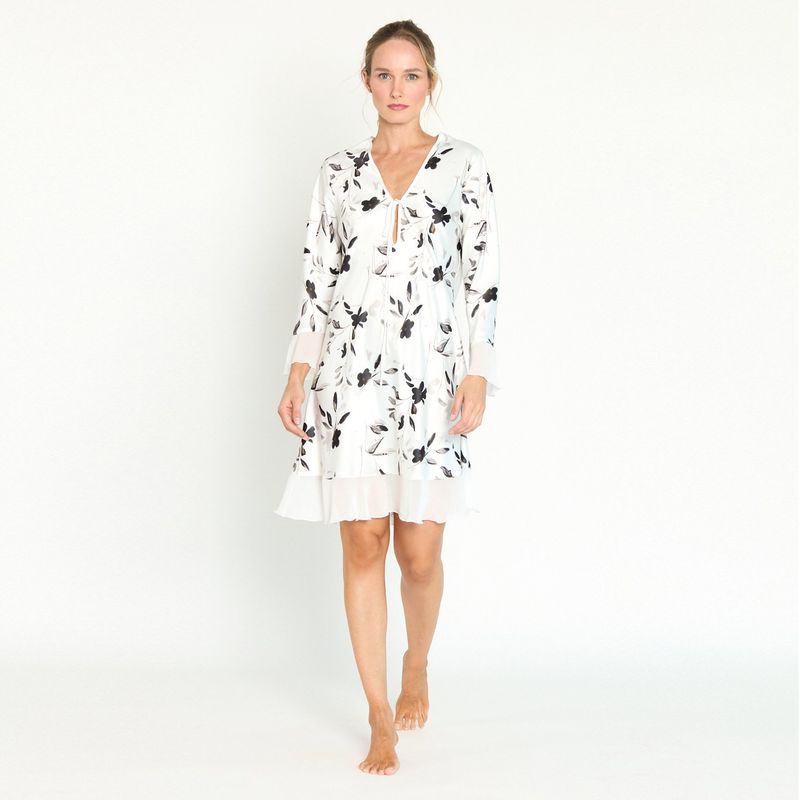 BARBIZON - Camisa de Dormir Sesgo Ivory Estampado