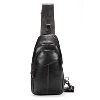 Bolso bandolera de piel de vaca de moda casual para hombre
