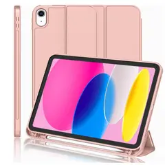 GENERICO - Carcasa Smart Cover Ranura Para iPad A16 11th 2025 Rosado