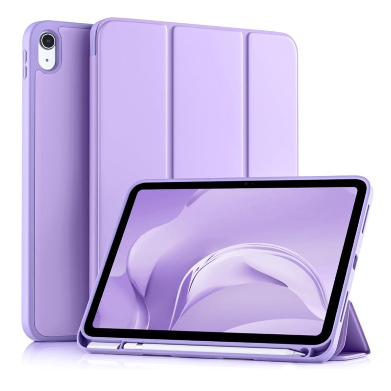 GENERICO - Carcasa Smart Cover Ranura Para iPad A16 11th 2025 Lila