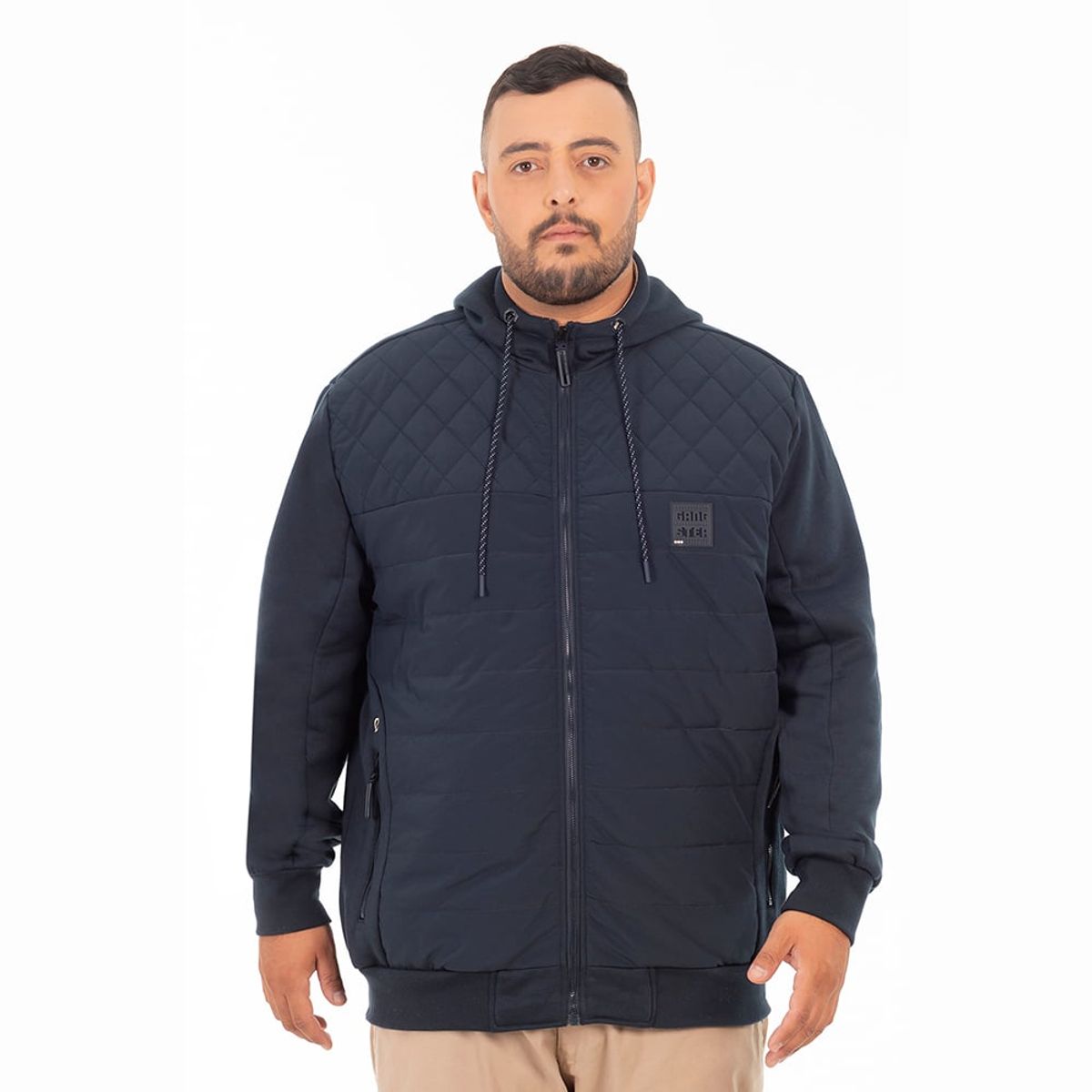 GANGSTER - Plus Poleron Hibridas Weave Azul Marino Gangster