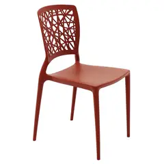 TRAMONTINA - Silla Joana en Polipropileno Terracota y Fibra de Vidrio