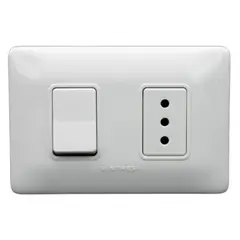 SINTHESI - Interruptor simple + Tomacorriente 10A s12 blanco
