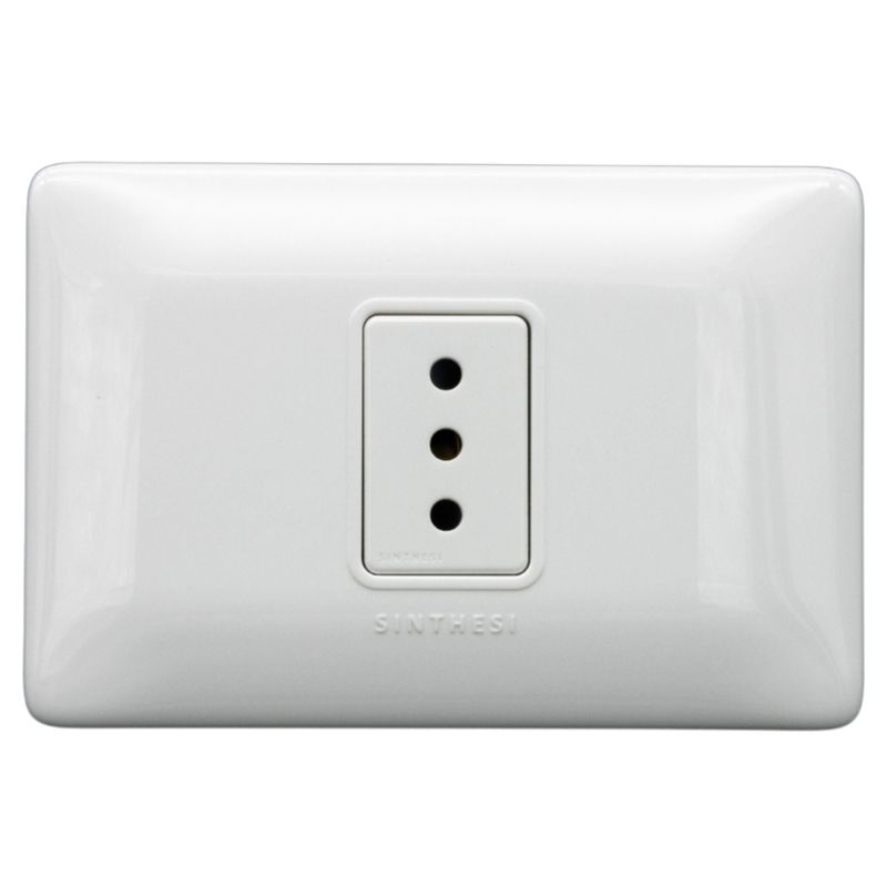 SINTHESI - Tomacorriente 10A simple armado Sinthesi s12 blanco