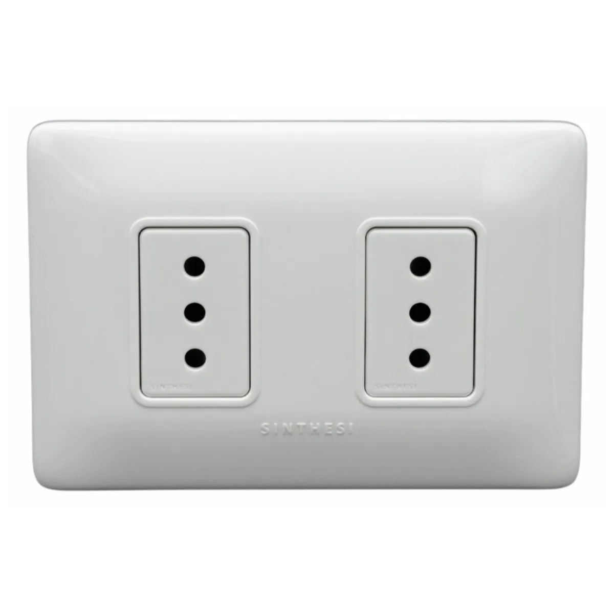 SINTHESI - Tomacorriente 10A doble armado Sinthesi s12 blanco
