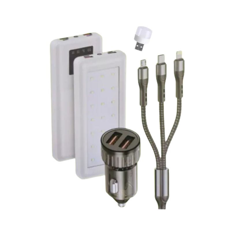 RAF - Kit Power Bank Cargador 22000mah Carga Rápida Multifuncion