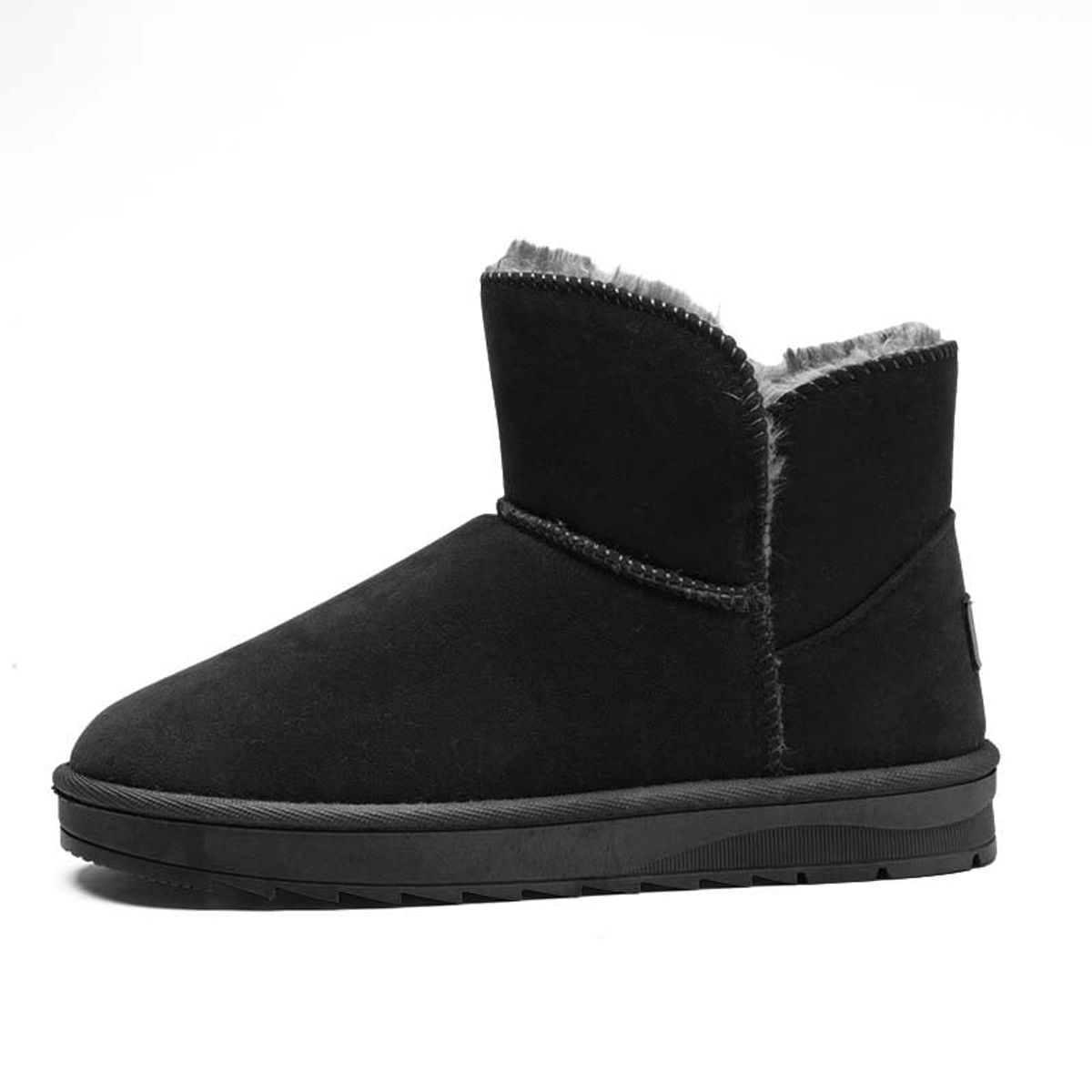 SHANDIAN - Botas mujer con chiporro Invierno Negro