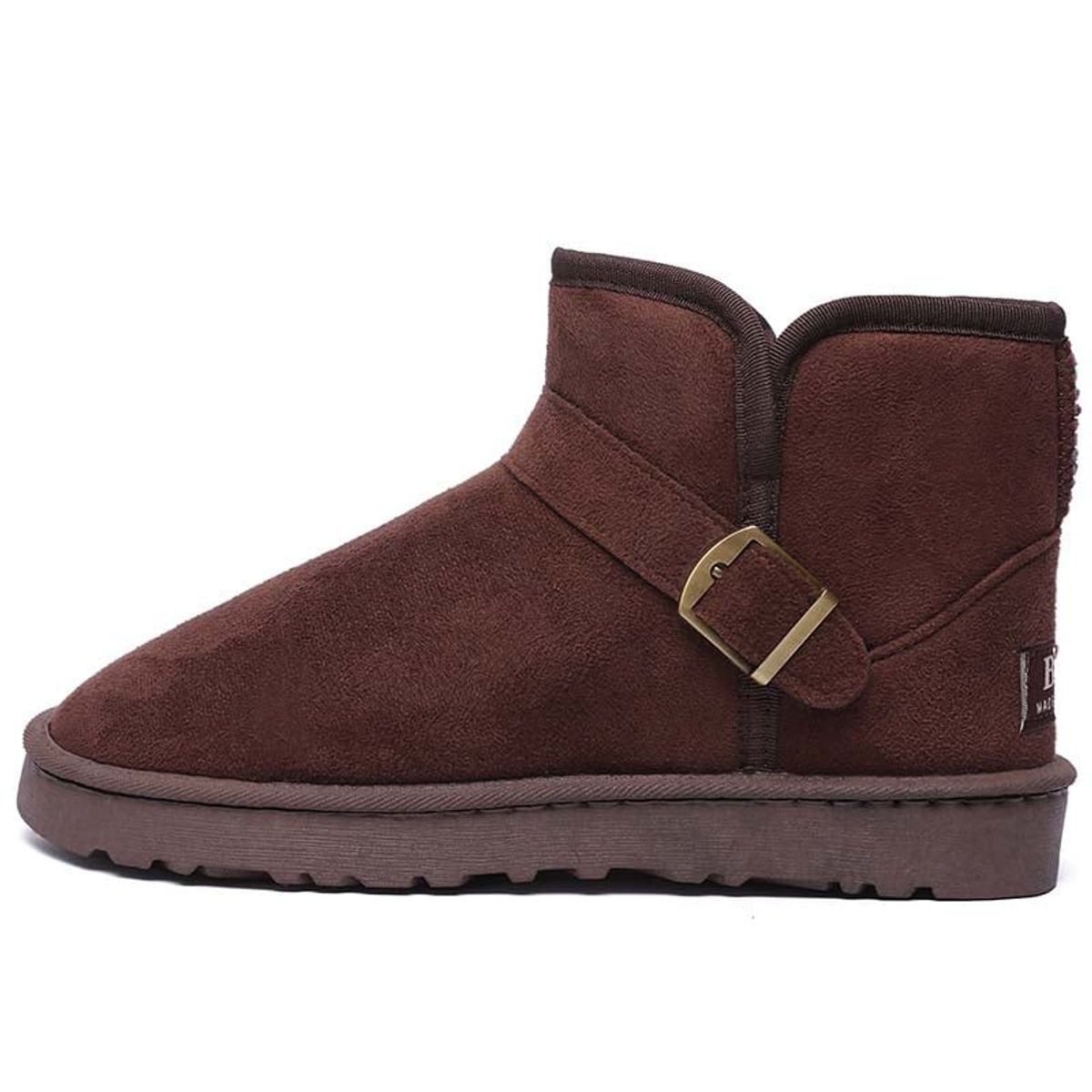 SHANDIAN - Botas mujer con chiporro Invierno Negro