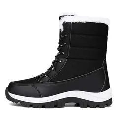 SHANDIAN - Botas mujer con chiporro Invierno Negro