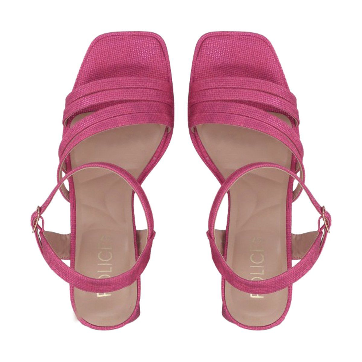 POLICE - Sandalia Mujer Fucsia Taco Medio Gala Police