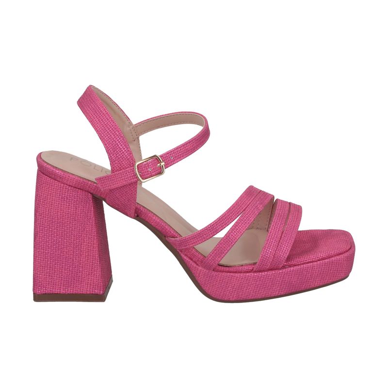 POLICE - Sandalia Mujer Fucsia Taco Medio Gala Police