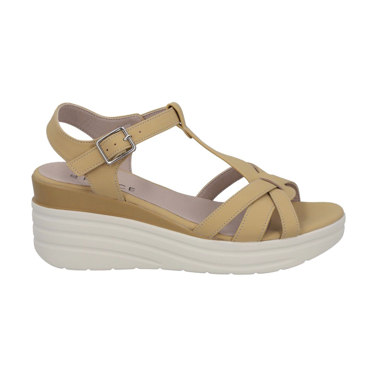 POLICE - Sandalia Mujer Beige Plataforma Vesta Police