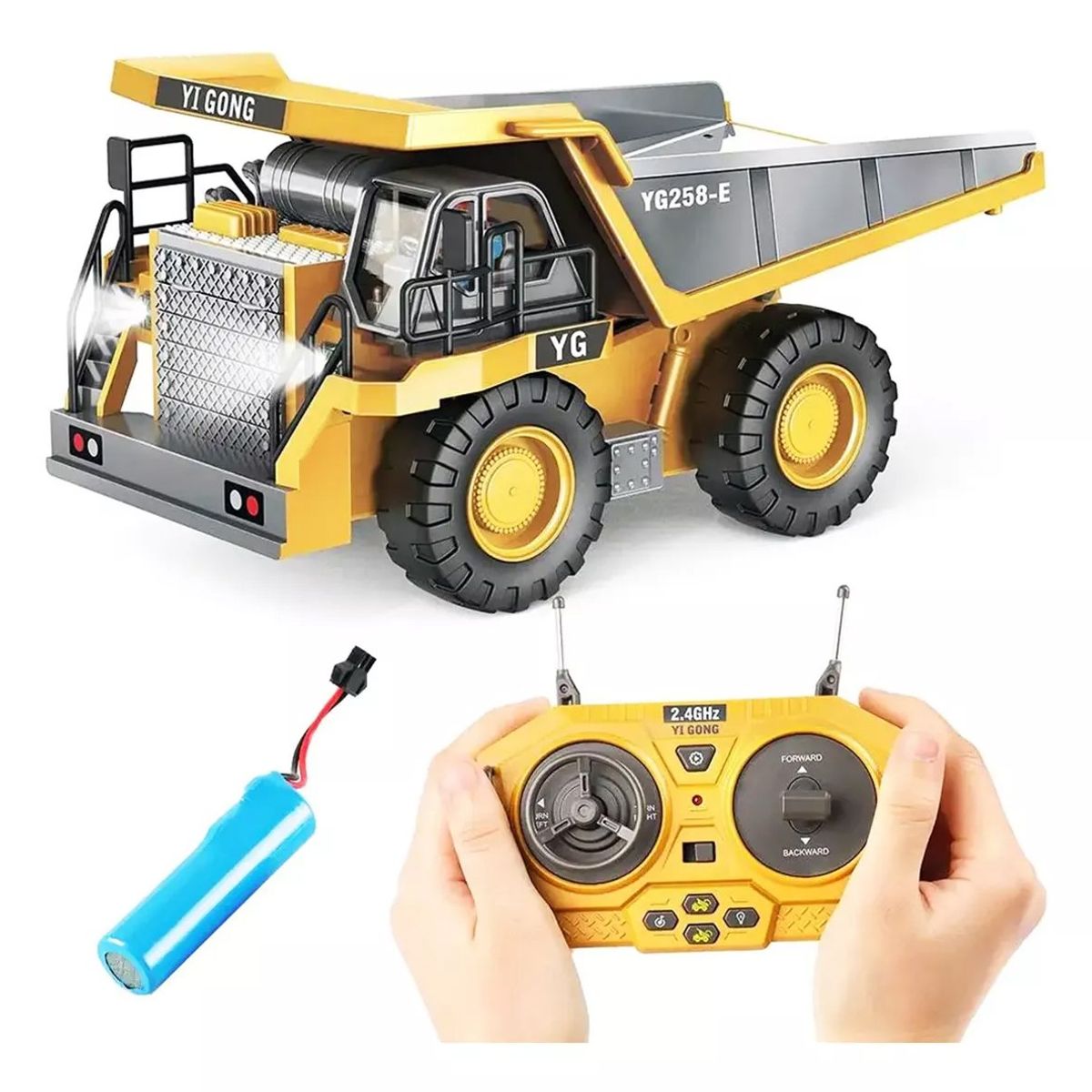 GENERICO - Camión Radio Control Tolva Radio De 2,4 Ghz Volquete Rc 4wd