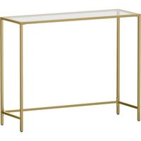 Recibidor Arrimo Fierro Dorado Vidrio Templado Heim