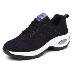SHANDIAN - Zapatillas Plataforma Aire Mujer Negro