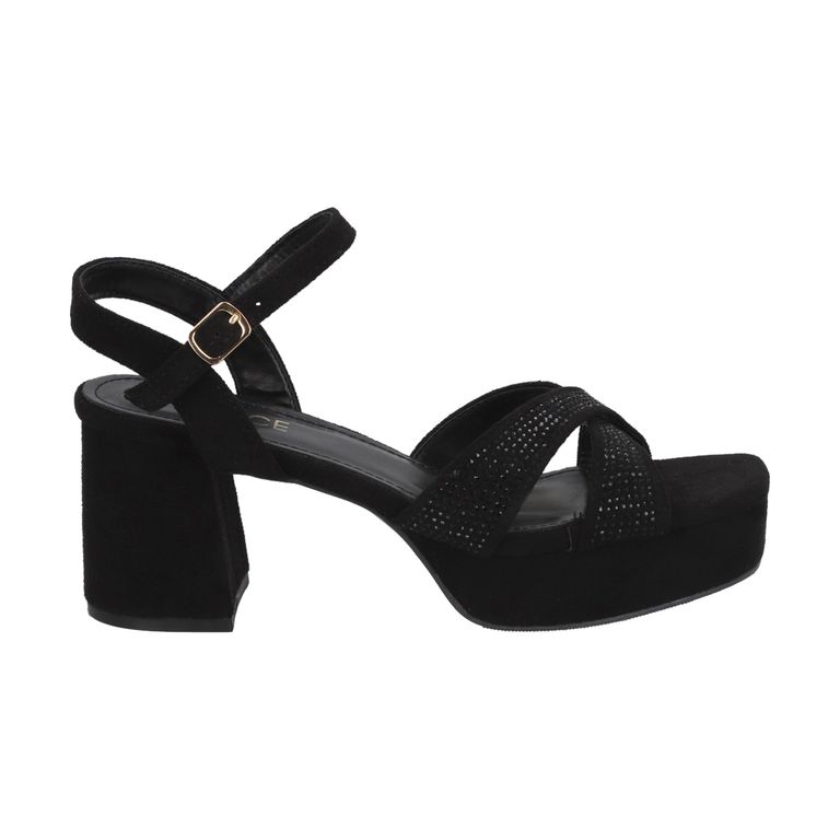 Sandalia Mujer Negro/Strass Noa