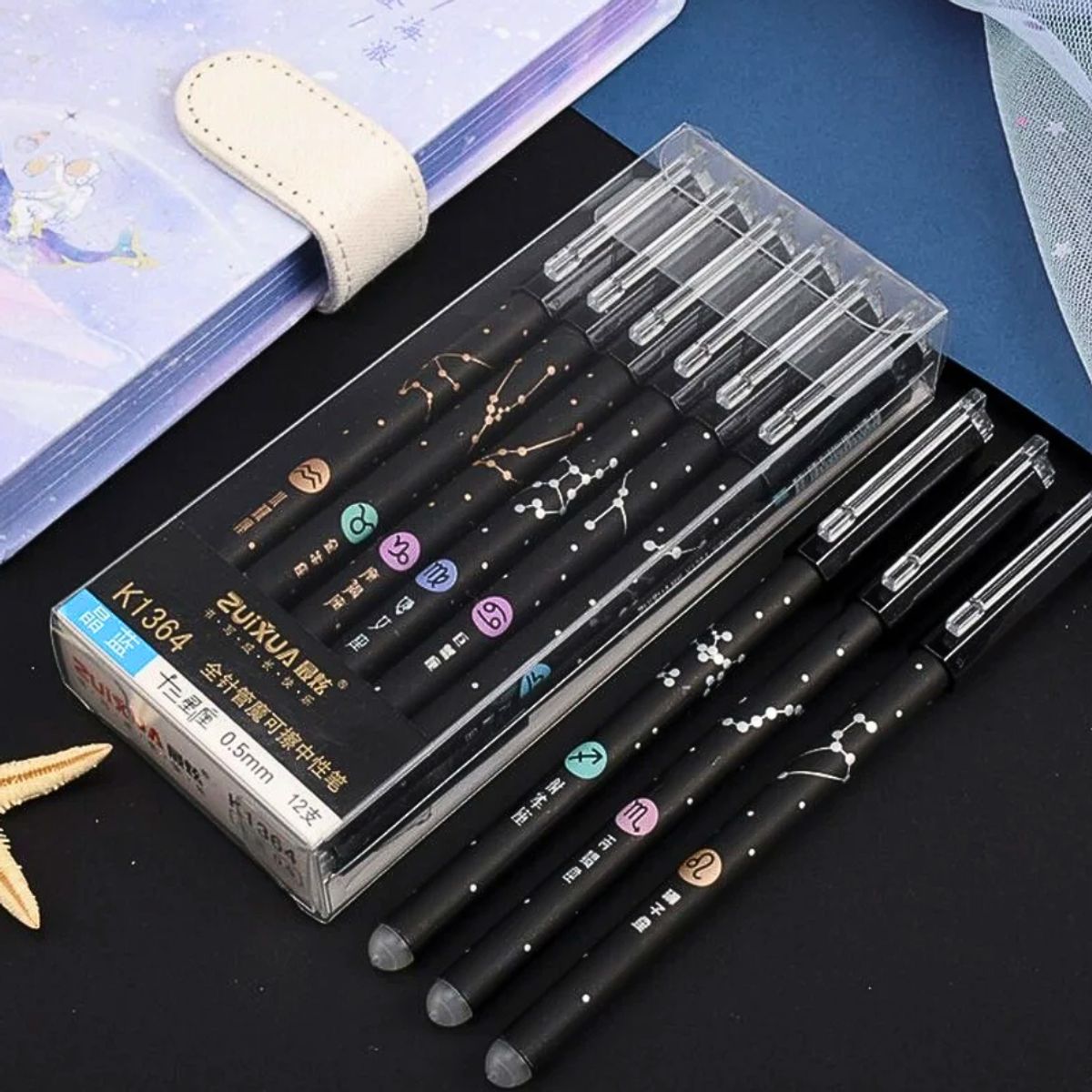 GENERICO - Caja 12 Lápices Tinta Gel 100% Borrable 0.5 Mm Lápiz Kawaii