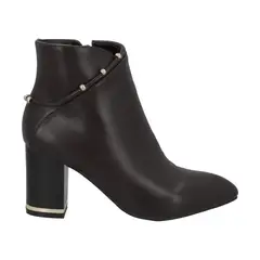 POLICE - Botin Casual Mujer Café/Dorado Taco Medio Tini