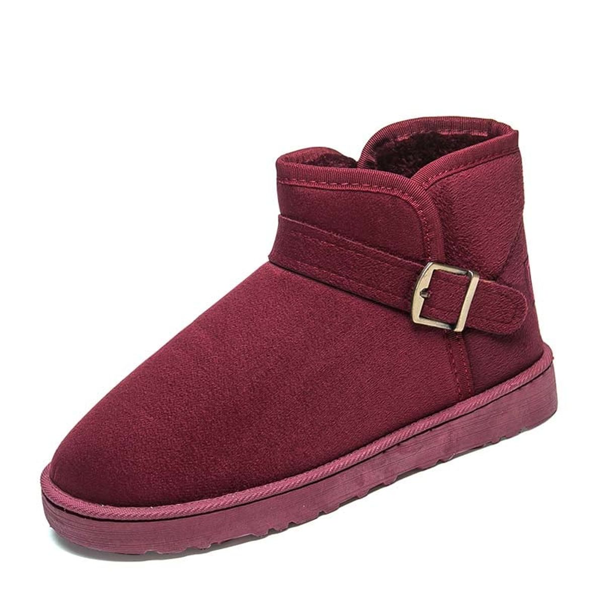 SHANDIAN - Botas mujer con chiporro Invierno Negro