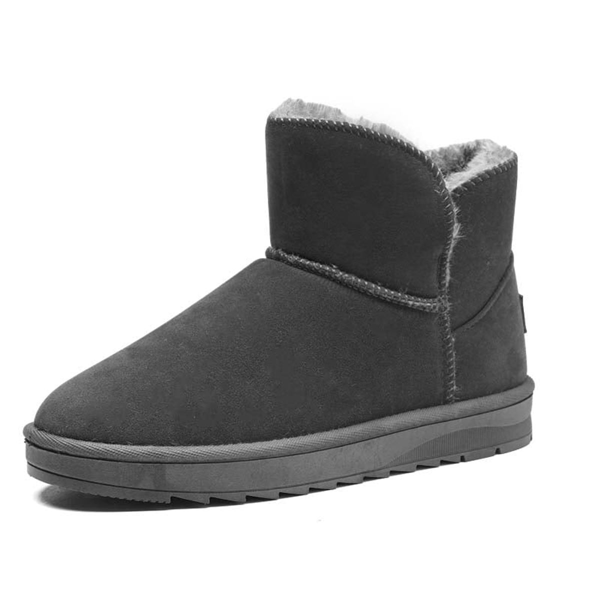 SHANDIAN - Botas mujer con chiporro Invierno Negro