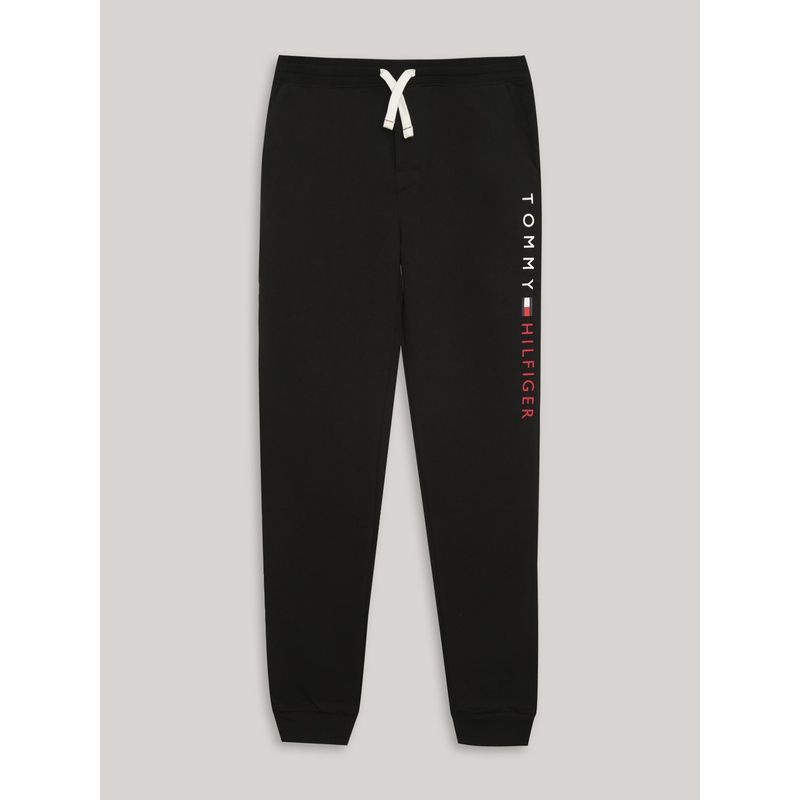 TOMMY HILFIGER - Jogger De Niño Solid Con Logo Estampado Negro Tommy Hilfiger