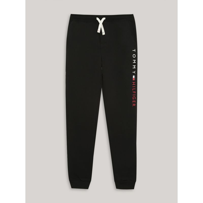 TOMMY HILFIGER - Jogger De Niño Solid Con Logo Estampado Negro Tommy Hilfiger