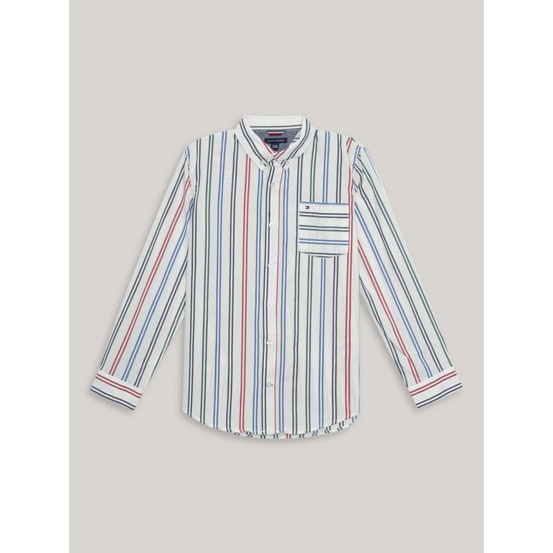TOMMY HILFIGER - Camisa De Niño Con Diseño De Rayas Multicolor Tommy Hilfiger