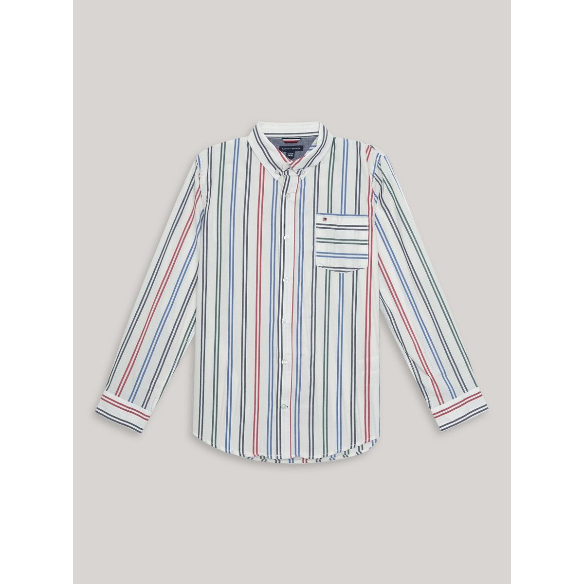 TOMMY HILFIGER - Camisa De Niño Con Diseño De Rayas Multicolor Tommy Hilfiger