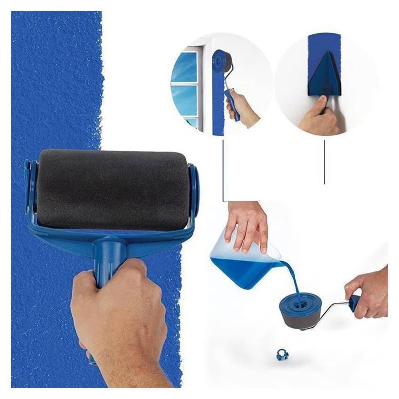 GENERICO - Set de Rodillo para Pintar 3 en 1 (Recargable, Antiderrame y Portátil)
