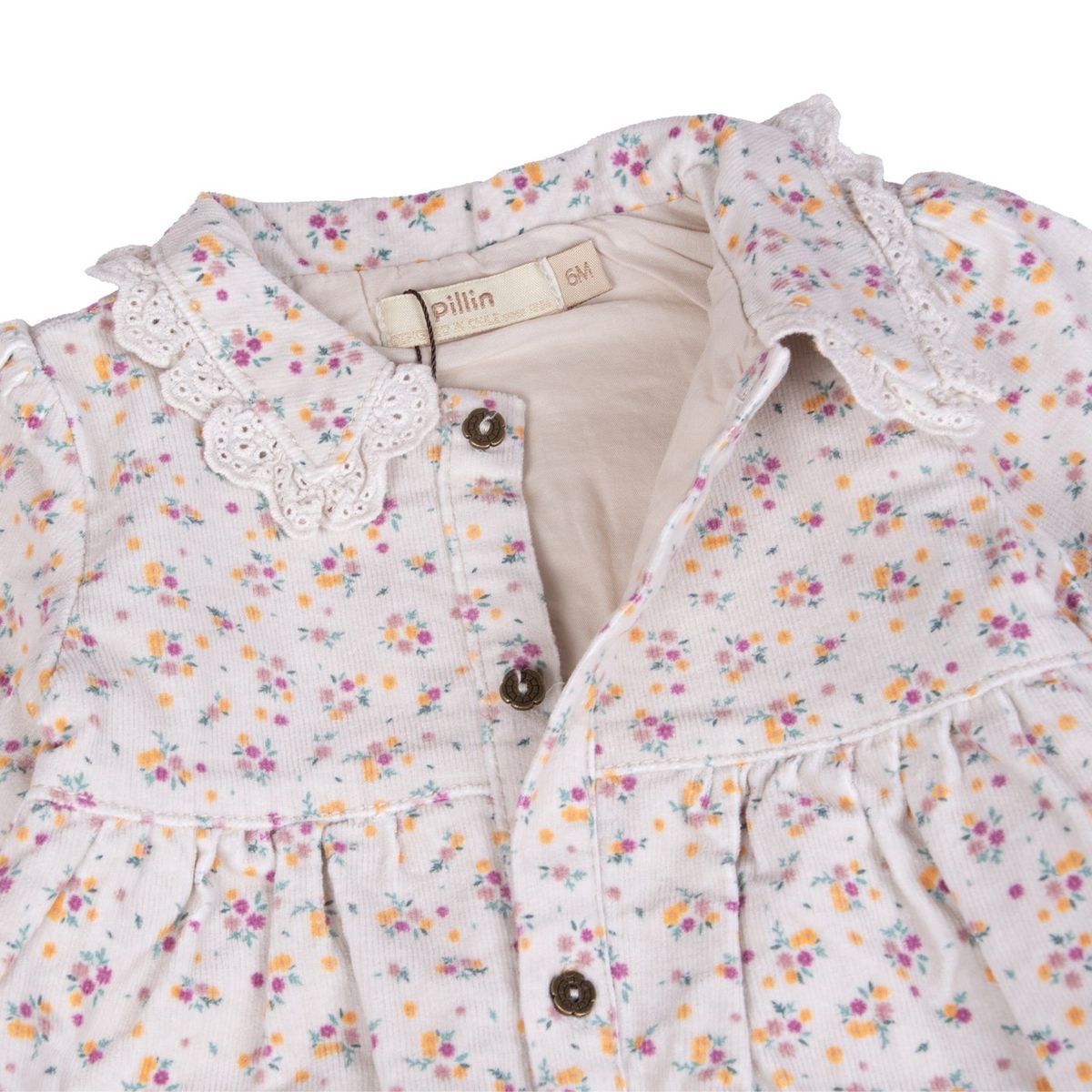 PILLIN - Vestido Bebe  Blanco Pillin  PVB840-25CRU  - Blanco