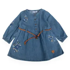 PILLIN - Vestido Bebe Azul PVB707-25DEN - Azul