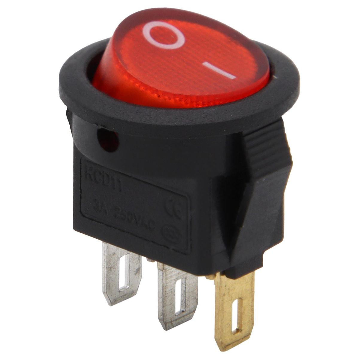 THUNDER - Interruptor Tecla Con Luz 3P Rojo (Bolsa De 50 Unid)