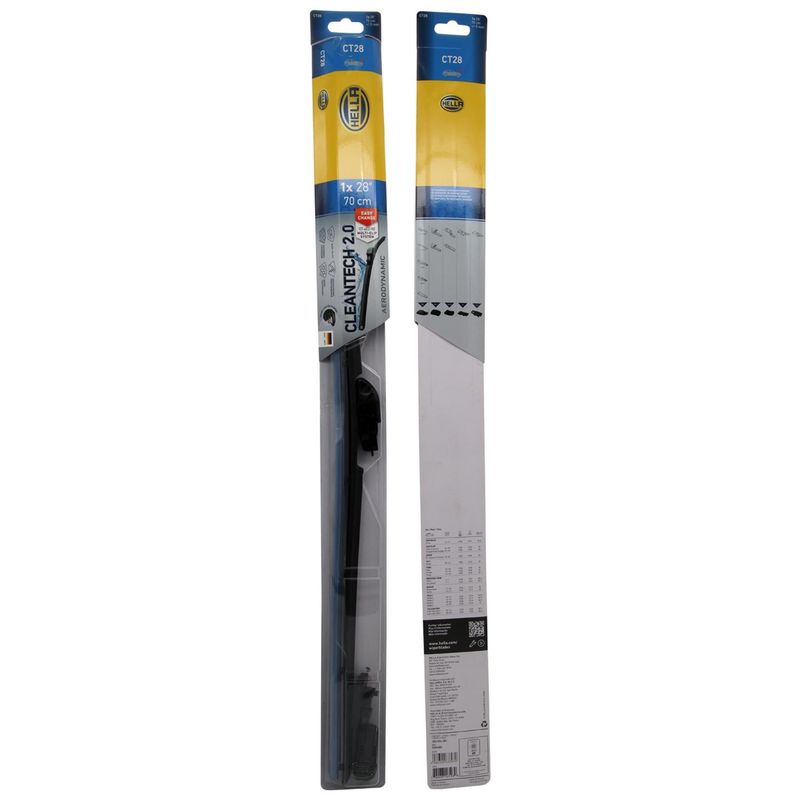 HELLA - Plumilla Hella Cleantech 28 Pulgadas 70 Cm C/Adaptadores