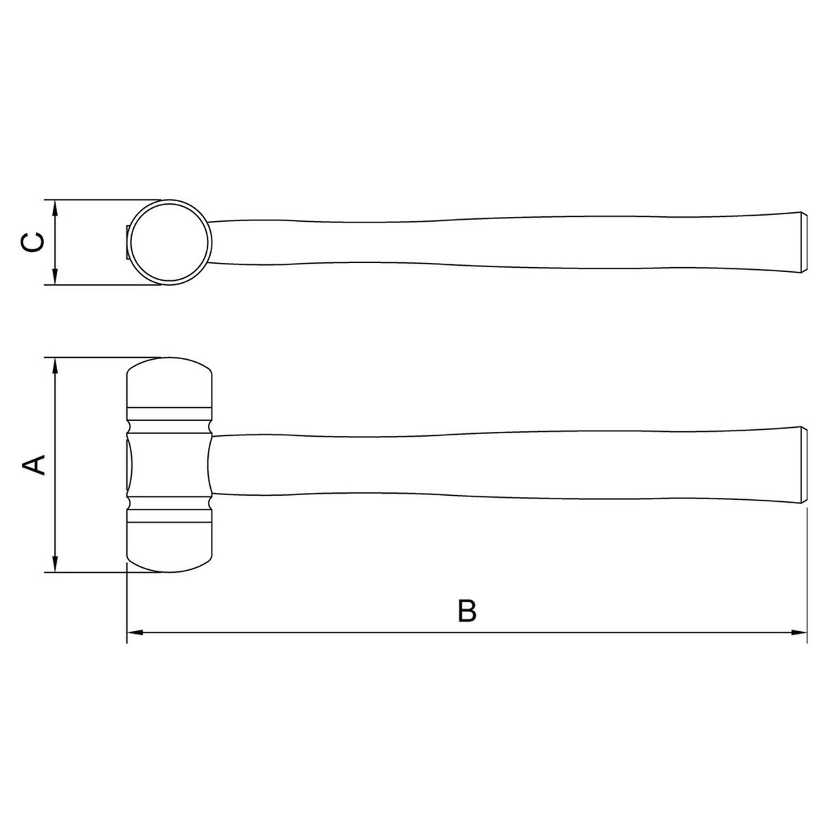 TRAMONTINA - Martillo De Borde En Abs 40 Mm Tramontina Pro