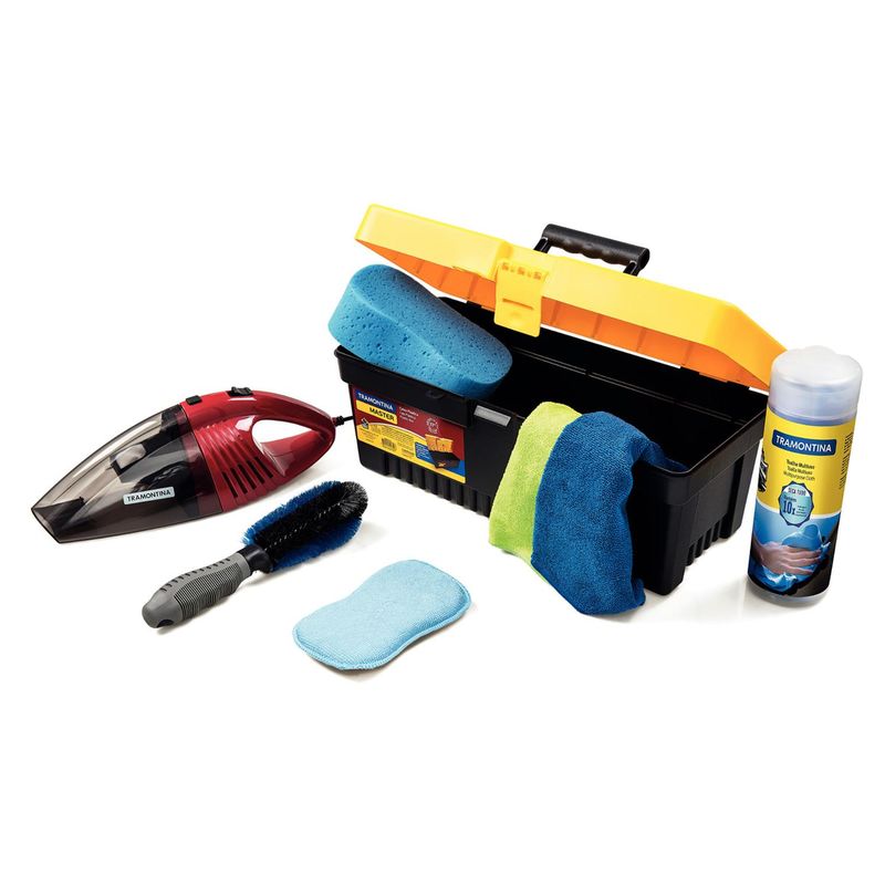 TRAMONTINA - Caja Kit Limpieza De Vehículos 8 Piezas Tramontina