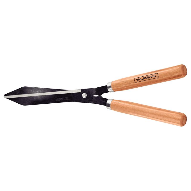 TRAMONTINA - Tijera Cesped Mango De Madera Con Lamina Dentada