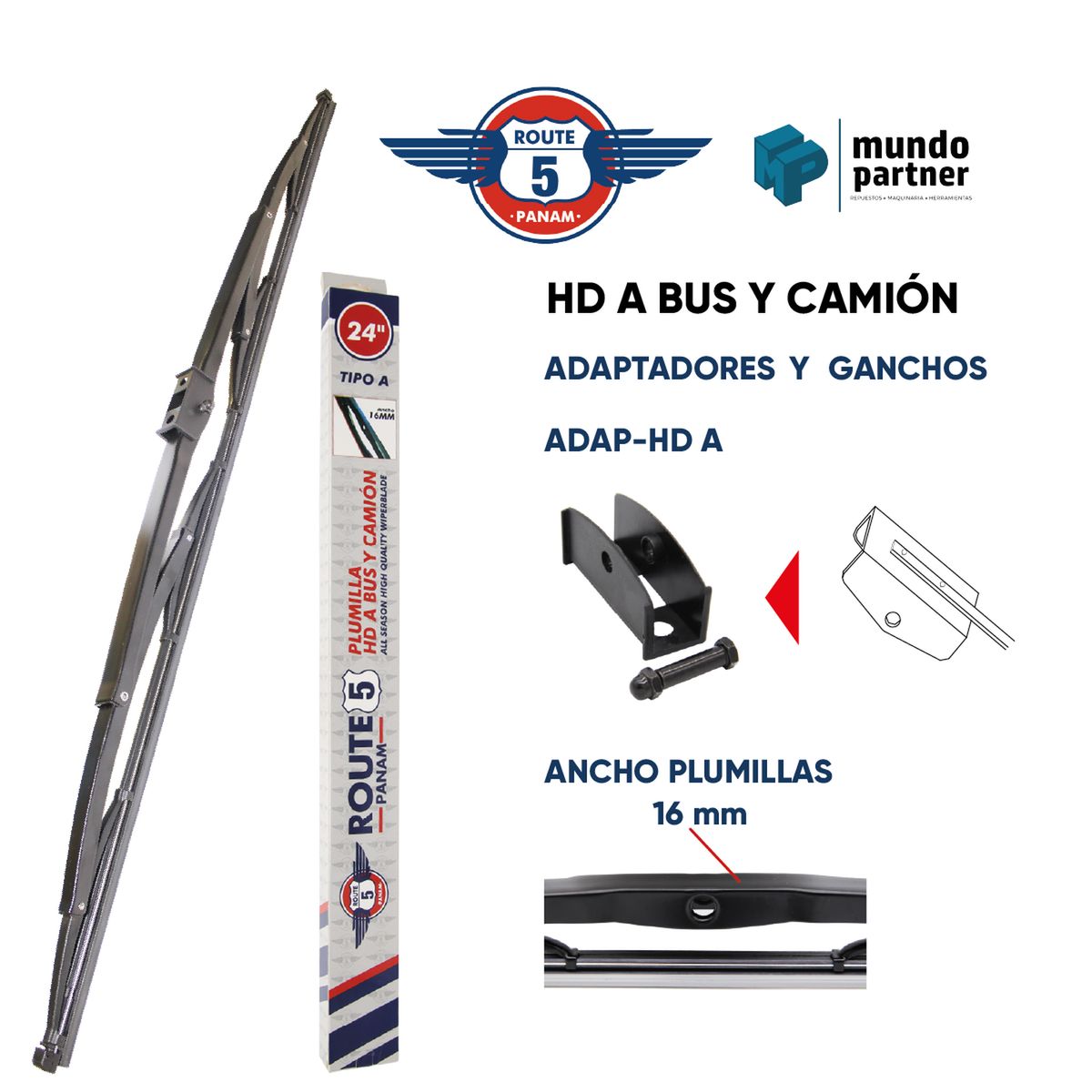 GENERICO - Plumilla 26 Pulgadas 65 Cm Bus Y Camion (HD A)