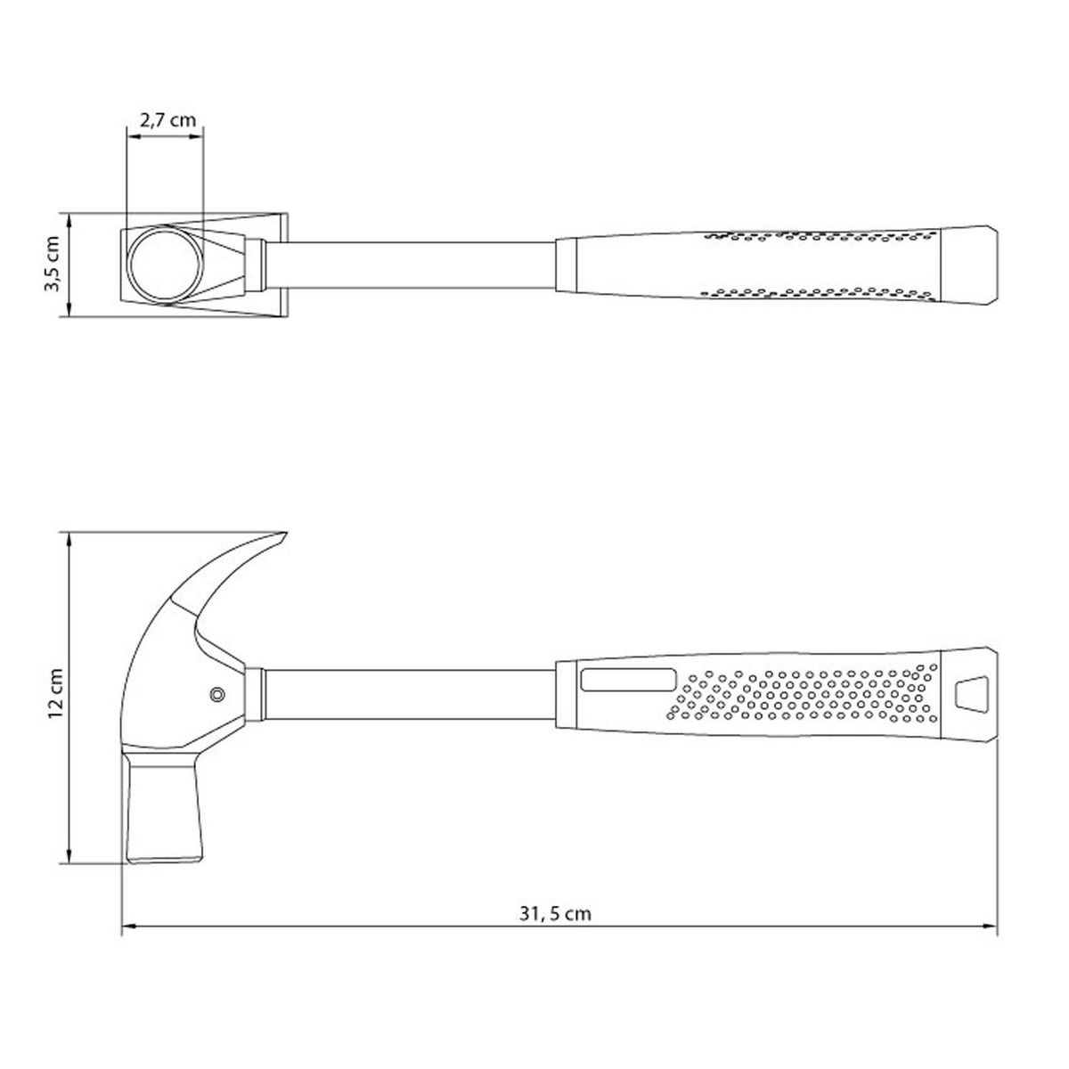 TRAMONTINA - Martillo Carpintero Mango Tubular 27Mm Tramontina Master